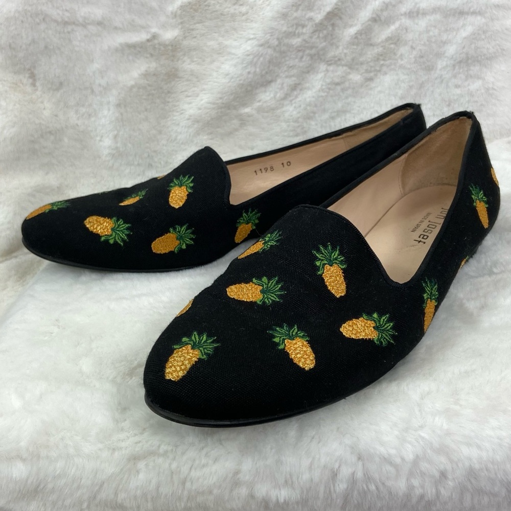 Jon Josef Gatsby Mini Pineapple linen loafer flat. 10M